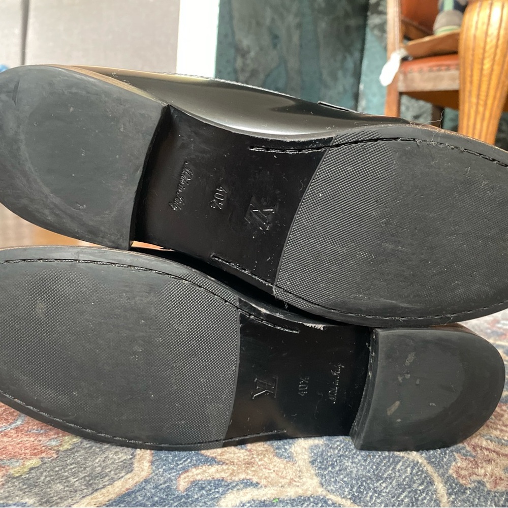 Louis Vuitton Black Chess Flat Leather Loafers - Picture 8 of 13